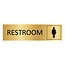 CombiCraft Goud aluminium deurbordje Restroom vrouwen 165 x 45 mm - per 1 stuk