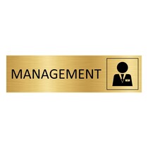Goud aluminium deurbordje Management