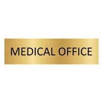 Goud aluminium deurbordje Medical office
