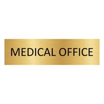 Goud aluminium deurbordje Medical office