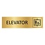 CombiCraft Goud aluminium deurbordje Elevator 165 x 45 mm - per 1 stuk