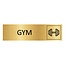 CombiCraft Goud aluminium deurbordje Gym 165 x 45 mm - per 1 stuk