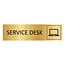 CombiCraft Goud aluminium deurbordje Service desk 165 x 45 mm - per 1 stuk