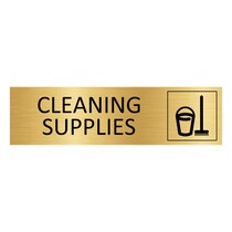 Goud aluminium deurbordje Cleaning supplies