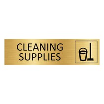 Goud aluminium deurbordje Cleaning supplies