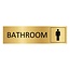 CombiCraft Goud aluminium deurbordje Bathroom mannen 165 x 45 mm - per 1 stuk