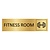 CombiCraft Goud aluminium deurbordje Fitness room