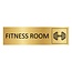 CombiCraft Goud aluminium deurbordje Fitness room 165 x 45 mm - per 1 stuk