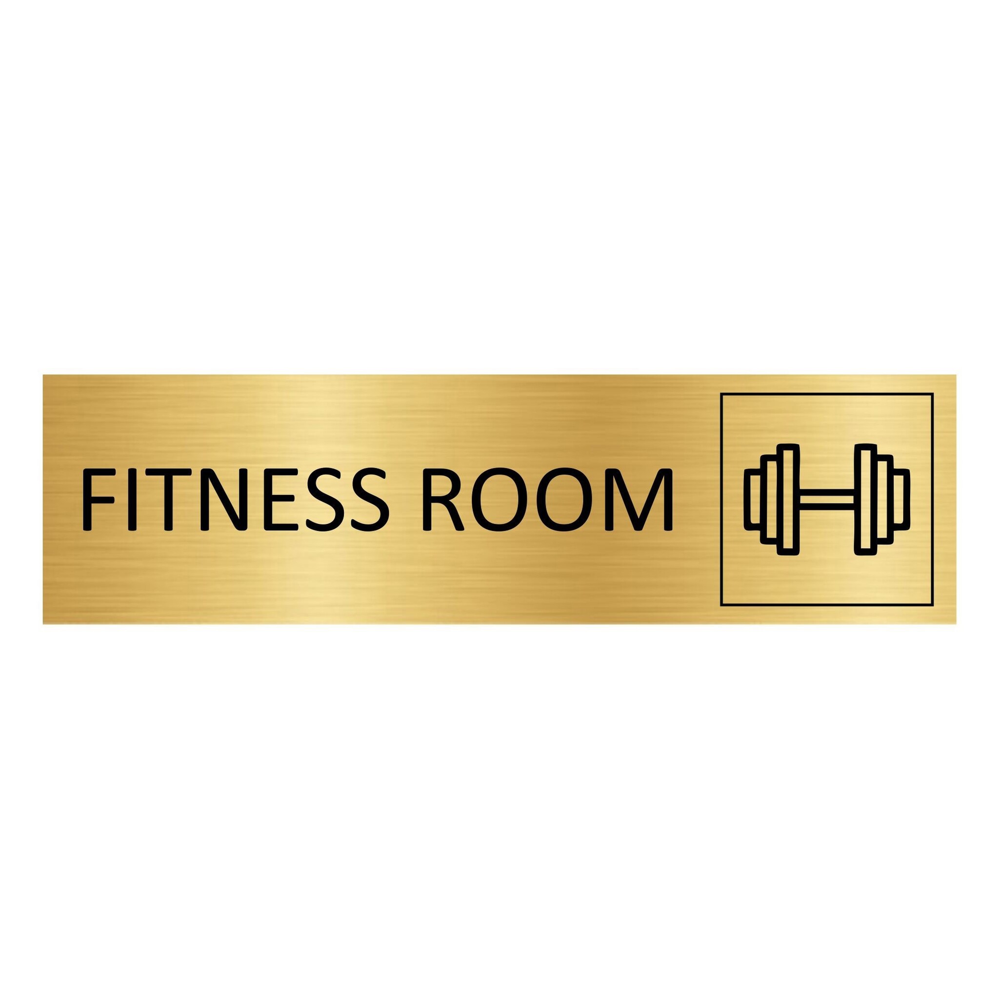 CombiCraft Goud aluminium deurbordje Fitness room 165 x 45 mm - per 1 stuk
