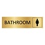 CombiCraft Goud aluminium deurbordje Bathroom vrouwen 165 x 45 mm - per 1 stuk