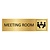 CombiCraft Goud aluminium deurbordje Meeting room