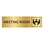 CombiCraft Goud aluminium deurbordje Meeting room 165 x 45 mm - per 1 stuk