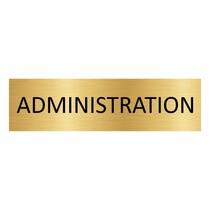 Goud aluminium deurbordje Administration