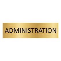 Goud aluminium deurbordje Administration