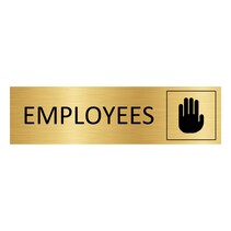 Goud aluminium deurbordje Employees
