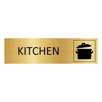 Goud aluminium deurbordje Kitchen