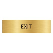 Goud aluminium deurbordje Exit
