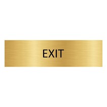 Goud aluminium deurbordje Exit