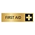 CombiCraft Goud aluminium deurbordje First aid
