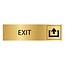 CombiCraft Goud aluminium deurbordje Exit 165 x 45 mm - per 1 stuk