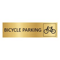 Goud aluminium deurbordje Bicycle parking