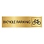 CombiCraft Goud aluminium deurbordje Bicycle parking 165 x 45 mm - per 1 stuk