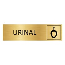 Goud aluminium deurbordje Urinal