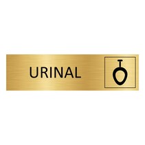 Goud aluminium deurbordje Urinal