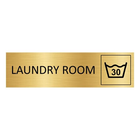 CombiCraft Goud aluminium deurbordje Laundry room 165 x 45 mm - per 1 stuk