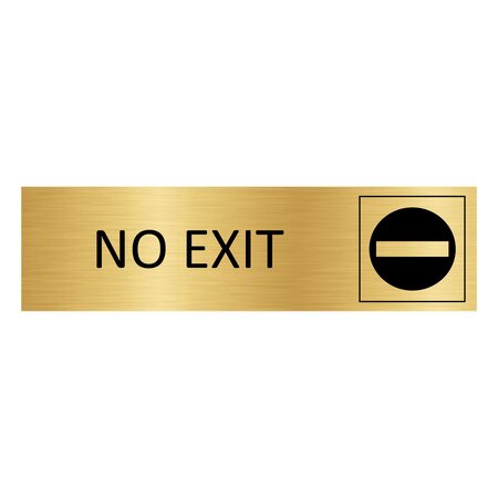 CombiCraft Goud aluminium deurbordje No exit 165 x 45 mm - per 1 stuk
