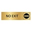 CombiCraft Goud aluminium deurbordje No exit 165 x 45 mm - per 1 stuk