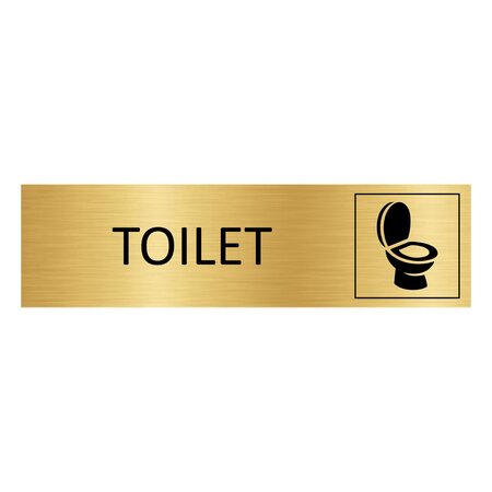 CombiCraft Goud aluminium toiletbordje 165 x 45 mm - per 1 stuk