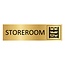 CombiCraft Goud aluminium deurbordje Storeroom 165 x 45 mm - per 1 stuk