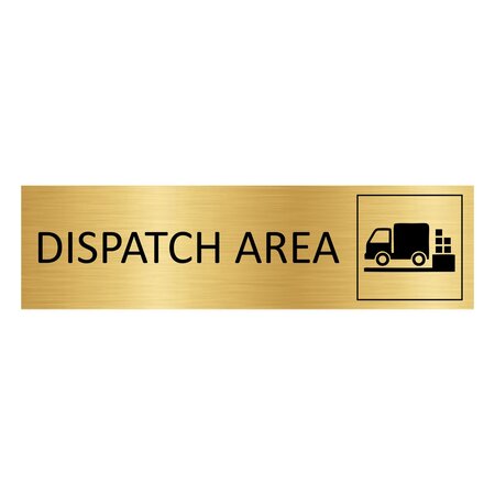 CombiCraft Goud aluminium deurbordje Dispatch area 165 x 45 mm - per 1 stuk