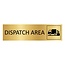 CombiCraft Goud aluminium deurbordje Dispatch area 165 x 45 mm - per 1 stuk