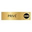 CombiCraft Goud aluminium deurbordje Privé 165 x 45 mm met tape - per 1 stuk