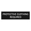 CombiCraft Zwart aluminium deurbordje Protective clothing required 165 x 45 mm - per 1 stuk