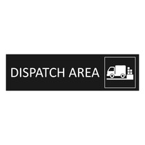 Zwart aluminium deurbordje Dispatch area