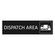 Zwart aluminium deurbordje Dispatch area