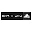 CombiCraft Zwart aluminium deurbordje Dispatch area 165 x 45 mm - per 1 stuk