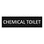 CombiCraft Zwart aluminium deurbordje Chemical toilet