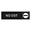CombiCraft Zwart aluminium deurbordje No exit 165 x 45 mm - per 1 stuk