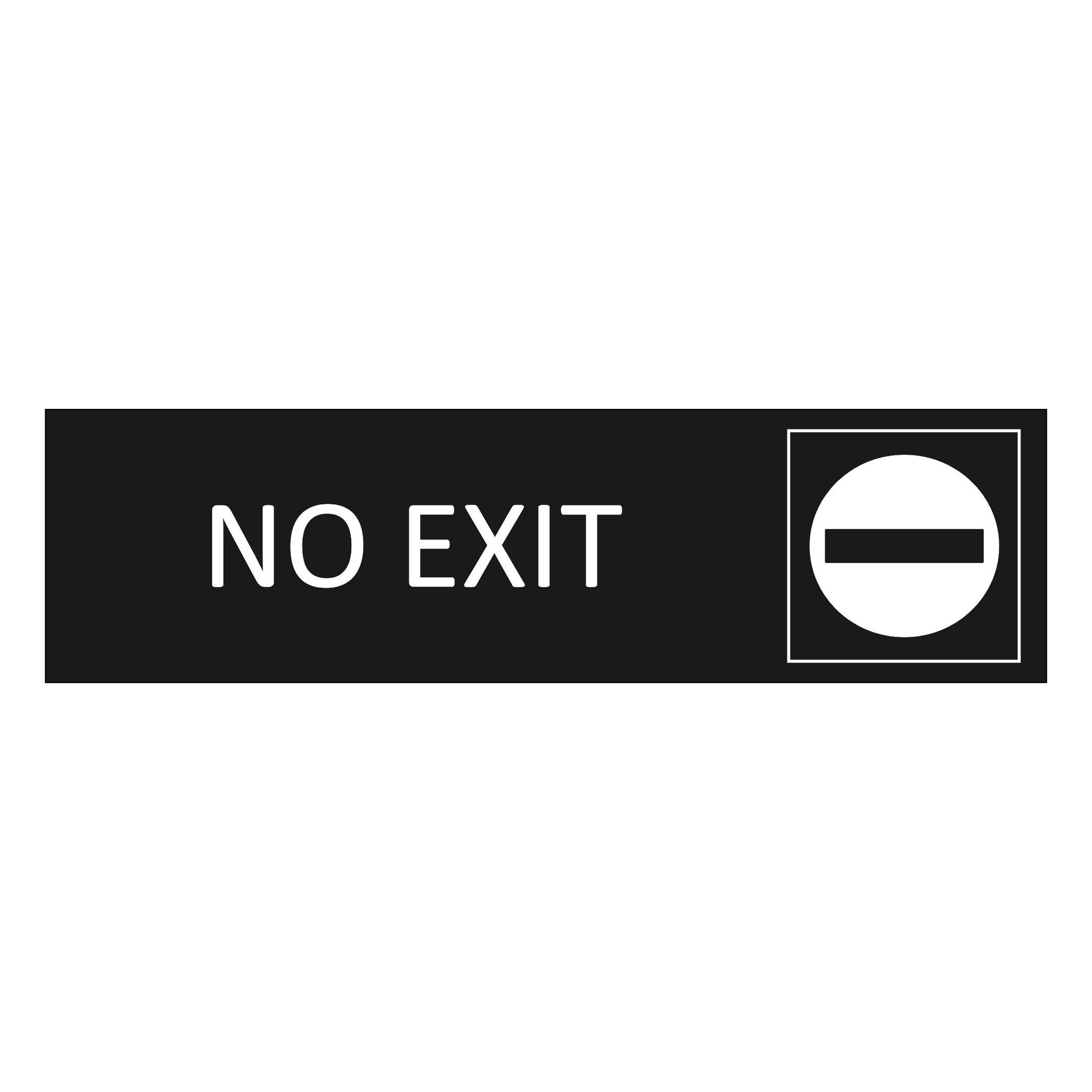 CombiCraft Zwart aluminium deurbordje No exit 165 x 45 mm - per 1 stuk