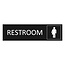 CombiCraft Zwart aluminium deurbordje Genderneutraal restroom 165 x 45 mm - per 1 stuk