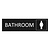 CombiCraft Zwart aluminium deurbordje Bathroom vrouwen