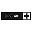 CombiCraft Zwart aluminium deurbordje First aid 165 x 45 mm - per 1 stuk