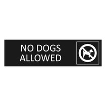 Zwart aluminium deurbordje No dogs allowed