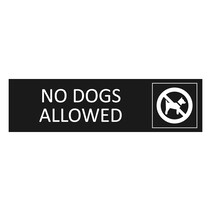Zwart aluminium deurbordje No dogs allowed