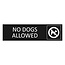 CombiCraft Zwart aluminium deurbordje No dogs allowed 165 x 45 mm - per 1 stuk