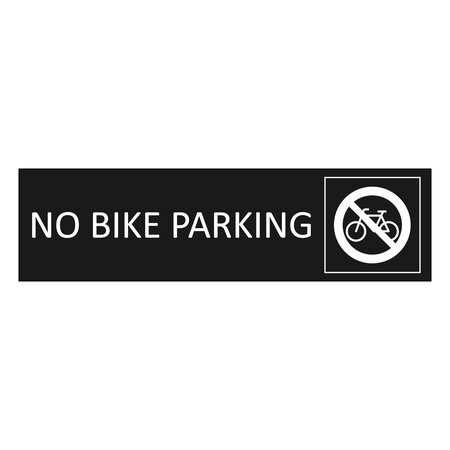 CombiCraft Zwart aluminium deurbordje No bike parking 165 x 45 mm - per 1 stuk